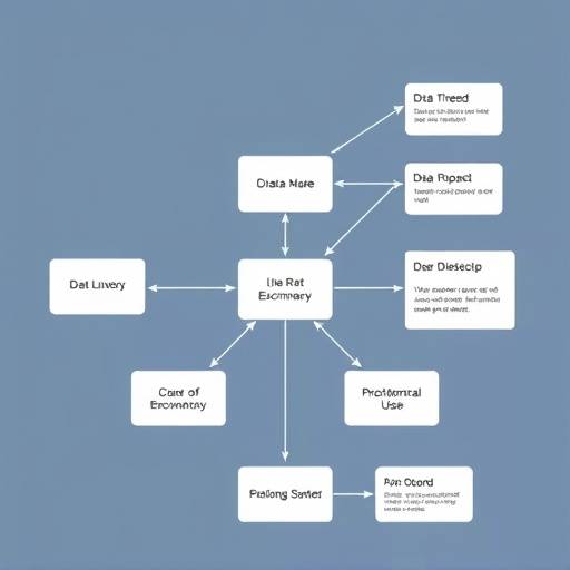 Diagrama simples mostrando o fluxo de dados do utilizador para a melhoria do website